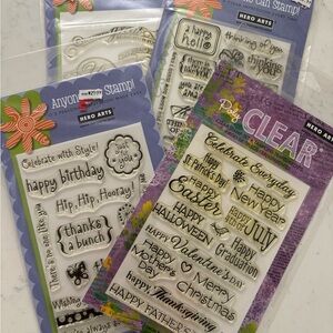 Hero Arts - Clear Stamp Sets LOT